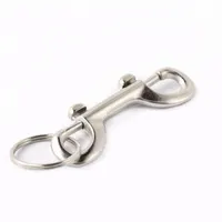 Bolt Snap Key Holder: 1 1/8 in Key Ring Dia, Zinc Alloy (MPN 0305-906)