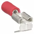 This partially insulated piggyback disconnect features a red vinyl partial coverage insulation and a 0.25 in x 0.032 in tab. It is constructed with a butted barrel and seam. Used for quick connect or disconnect of electrical wires in control panels, appliances, and industrial equipment.