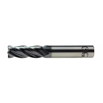 OSG Corner Chamfer End Mill: Carbide, TiAlN Coated, 4 Flute, 1/4" Mill Dia - Fast-Cutting Carbide Corner-Chamfer End Mills for Stainless Steel & Super Alloys