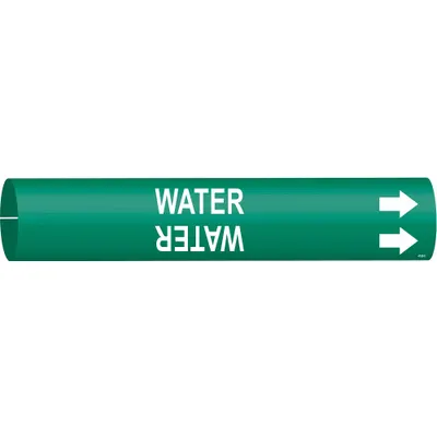 BRADY Water Snap-On Pipe Marker - Water Snap-On Pipe Markers