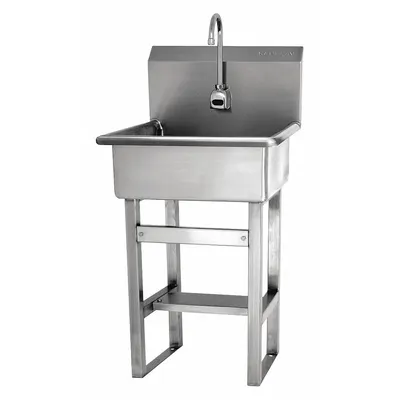 SANI-LAV 524B One-Station Freestanding Hand Sink with Sensor Faucet - One-Station Freestanding Hand Sinks with Faucets