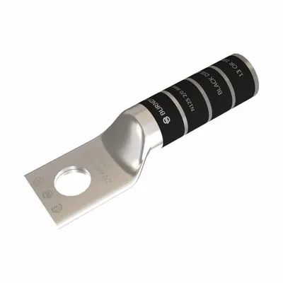 BURNDY YA26N One-Hole Compression Lug, 2/0 AWG, 1/2 in Stud, Long Barrel - One-Hole Compression Lugs