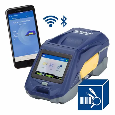 BRADY Portable Printer: Cable and Wire Labeling, Bluetooth Connected, 2" - Bluetooth Portable Printers