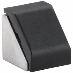 Inside corner bracket for 40 Series aluminum framing systems. Made of aluminum with an unfinished finish, it measures 62.3 mm x 57 mm x 57 mm and uses drop-in mounting for quick assembly. Provides structural reinforcement at 90-degree joints in machine guards, workstations, and conveyor systems.