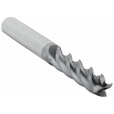 CLEVELAND Square End Mill: Carbide, TiAlN Coated, 4 Flute, 1/4" Mill Dia, 1-1/4" LOC - Fast-Cutting Carbide Square End Mills for Stainless Steel & Super Alloys