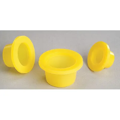 CHEMGLASS Stopper: Polyethylene, 29/26/29/42 Stopper Size, 3.5 in Overall Ht, Yellow - Plastic Stoppers