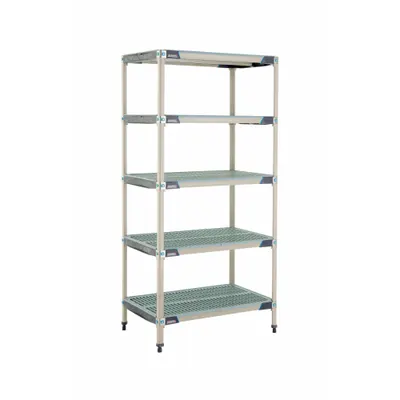 METRO Harsh-Environment Antimicrobial Stationary Plastic Shelving