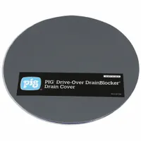 PIG Drain Cover: 12 in diameter, 6 in dia Max Drain Size, Gray, 3/8 in Thick, Circle (MPN PLR912)