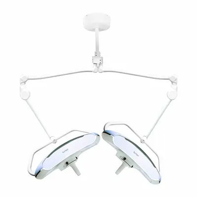 BURTON Examination Light: LED, 100,000 Lux @ 1m, Dual Ceiling, 4300K, 95 CRI, 45 W Watt - Ceiling-Mount Medical Lights