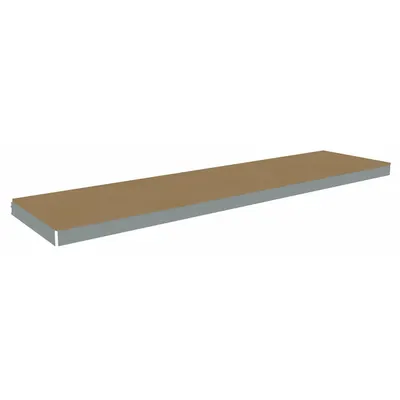 TENNSCO Shelf: 96 in x 24 in, 1,250 lb Load Capacity, Particleboard, Gray - Particleboard Decking Shelf Kits for Boltless Shelving