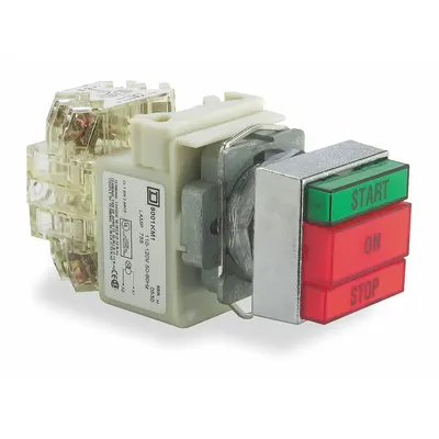 SQUARE D Multihead Operator: 2 Buttons, 30 mm, 2NO/2NC, Metallic, Transformer - Illuminated Multihead Push Buttons