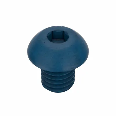 METRIC BLUE Socket Head Cap Screw: M8x1.25 Thread Size, 10 mm Lg, Button, Blue Phosphate - Button Head Socket Cap Screws