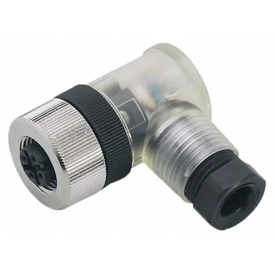 IFM Circular Connector: A Coded, 4 Socket, M12 Female Thread, IP68, Screw Terminals - Field-Wireable Industrial M12 Circular Connectors