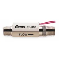 GEMS SENSORS Liquid Flow Switch: Piston, 316 Stainless Steel, 3/8 in NPT, 3/8 in Connection Size (MPN FS-380, 193482)