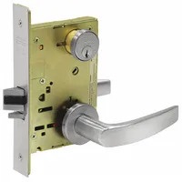 SARGENT Door Lockset: Office Lever Locksets, Chrome, ADA Compliant (MPN 8205 LNB 26D)