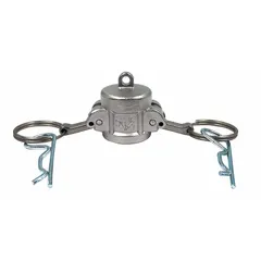 Type DC Stainless Steel Cam & Groove Dust Cap, 1/2 in Coupling Size, 316 Stainless Steel, Nitrile Gasket, 150 psi