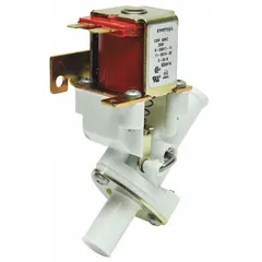 Water valve designed for use in residential or light commercial dishwashers and ice makers. Connects to a 5/8 inch inner diameter hose to control water flow and provide shutoff and drainage.