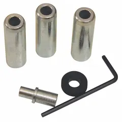 This steel siphon-feed blasting nozzle kit is designed for surface preparation and cleaning in industrial applications. It delivers abrasive media at 15 cfm through a 1/4 in nozzle. The kit includes a wrench and is compatible with manufacturer model number 11665.