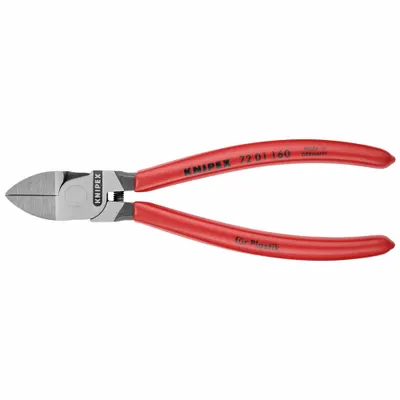 KNIPEX Diagonal Cutting Plier: Flush, Straight, Oval, 1 in Jaw Lg, 1 1/4 in Jaw Wd - Flush-Cut Diagonal-Cutting Pliers