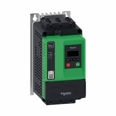 SCHNEIDER Soft Start: 208-600V AC, 47 A Output Current, With Bypass, IP20, 60/50 Hz - Schneider Altistart ATS 430