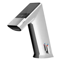 SLOAN Bathroom Sensor Faucet: BASYS, Cast Zinc, Chrome Finish, Single-Post, Solar, 1.5 gpm Flow Rate (MPN EFX277.502.0000)