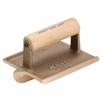 KRAFT TOOL Concrete Groover: Bronze, 6 in Blade Lg, 4 1/2 in Blade Wd, Wood - Handheld Groovers