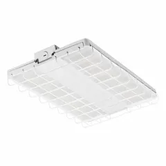 This 1 ft. linear LED bay light operates at 120 to 347V AC, consuming 210 W to produce 29,400 lumens at 5000K color temperature. Designed with a wide beam distribution for mounting heights of 39 ft to 49 ft, it serves as a direct replacement for 400W metal halide fixtures in high-bay applications such as warehouses, factories, and distribution centers.