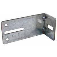 This jamb bracket supports garage door rollers at the vertical frame of the door opening. It guides the door during opening and closing. Sold as a 2-pack, it is a common replacement part for residential or light-commercial garage door systems