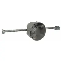 RACO Electrical Box: Polycarbonate, Nonmetallic Material & Nominal Size, Round, 1 Gangs, 4 in Dia. (MPN 7826RAC)