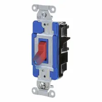 HUBBELL Wall Switch: Toggle Switch, 3-Way, Maintained, Red, 120/277V AC, 15 A (MPN HBL1203STILR)