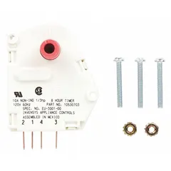 Replacement HVACR control for managing defrost cycles in refrigeration systems. Automatically initiates and terminates defrost to prevent ice buildup on evaporator coils. Used in commercial refrigerators, freezers, and heat pump systems.