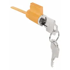 This sliding door lock from PRIME-LINE measures 7 7/16 inches in height, 3 13/16 inches in width, and 5/8 inch in length. It is designed to secure sliding doors in various settings, providing a locking mechanism to prevent unauthorized access.