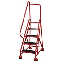 COTTERMAN Rolling Ladder: 3.8 ft Platform Ht, Partially Assembled, Steel, Wt-Actuated Auto-Lock (MPN ST-522 A2 C6 P5)