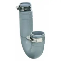 FERNCO Flexible P-Trap: PVC, For 1 1/4 in Pipe, Copper/Iron/PVC, 4 61/64 in Overall Lg (MPN FT-150)