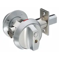 This ABLOY standard cylindrical deadbolt features a satin chromium-plated finish and a Protec2 keyway with a conventional core cylinder. Designed for door thicknesses up to 1 3/4 in, it includes the core and is suitable for commercial or institutional applications requiring a durable, chrome-finished locking solution. Not ADA compliant or ligature-resistant, and has no visual indicator message