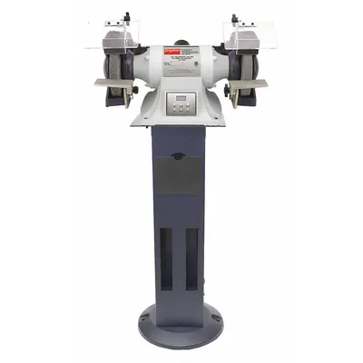 Dayton Bench Grinder with Stand: Variable Speed, 1 hp, 8 in Max Wheel Dia, 3,600 RPM - Variable-Speed Pedestal Grinders