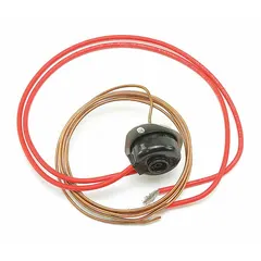 Limit switch for HVACR systems, used to monitor temperature or pressure and interrupt power when conditions exceed set limits. Commonly applied in unit heaters and air handlers to prevent overheating. Replacement part for heating and ventilation equipment.