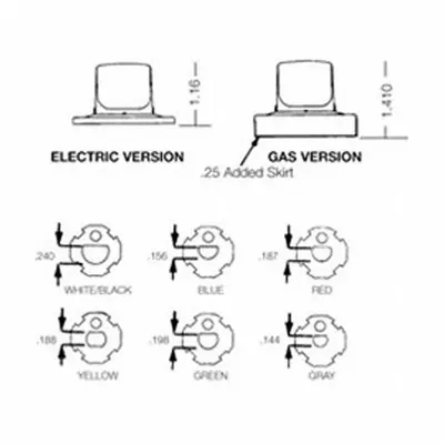 ROBERTSHAW Knob: Mfr Part # 4590-501 - Assorted Brands Oven Replacement Parts