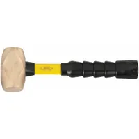 Non-Sparking Engineering Hammer: Fiberglass Handle, 2 1/2 lb Head Wt, 1 1/2 in Dia, 12 in Overall Lg (MPN 6894126)