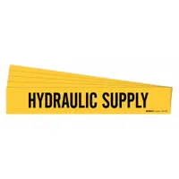 Pipe Marker: Hydraulic Supply, Yellow, Black, Fits 8 in and Larger Pipe O.D., 1 Pipe Markers, 5 PK (MPN 7155-1HV-PK)