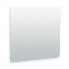 This steel back panel is designed for interior mounting within electrical enclosures. It provides a powder-coated surface for securing components such as terminal blocks, relays, and drives. Typical applications include industrial control panels, switchgear, and automation cabinets.