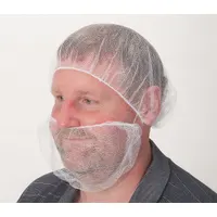 CONDOR Beard Cover: Gen Use, Polyester, Mediumweight with Fine Mesh, Fine, Mediumweight, Bag, 100 PK