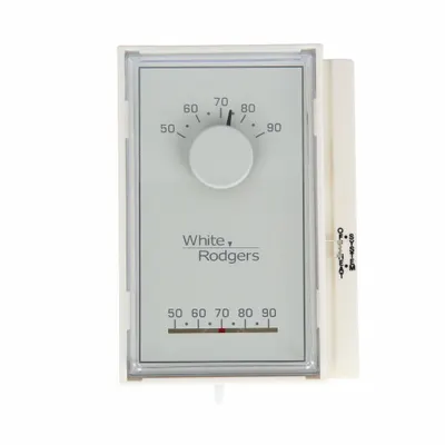 EMERSON Low Voltage Thermostat: Heat Only, RH/W, Auto-On, On-Off, On-Off/Auto-On - Analog Thermostats