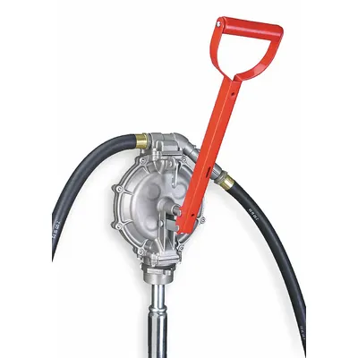 Dayton Hand Pump: Lever Action, Pump with Hose & Nozzle, Aluminum Housing, 27 oz per stroke - Lever Handle Standard Drum Pumps