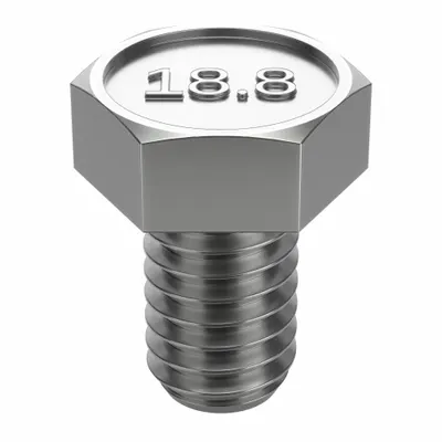 FOREVERBOLT Hex Head Cap Screw: Stainless Steel, A2, NL-19, 1/4"-20, Coarse, 1/2 in lg - 18-8 Stainless Steel Hex Head Cap Screws
