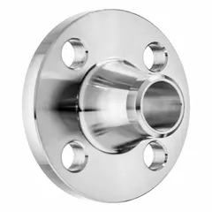 This Class 125 butt weld flange is a flat metal pipe flange with a 10 in outside diameter and 8 bolt holes. It is rated for a maximum operating pressure of 125 psi at 72 °F and conforms to ANSI/ASME B16.1 standards. Used to connect pipes in low-pressure industrial systems such as water, steam, or air lines, it is welded to the pipe end for a leak-resistant joint.