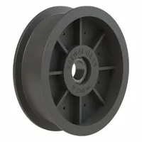 BREWER MACHINE & GEAR Flat Belt Idler Pulley: 43/64 in Bore, 3.5 in OD, Nylon, Ball Bearing (MPN BF3501)