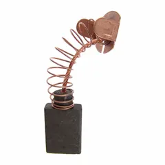 Replacement carbon brush for electric motors, compatible with Baldor model BP5000AW14. Conducts current between stationary and moving parts in industrial motor applications such as pumps, conveyors, and fans.