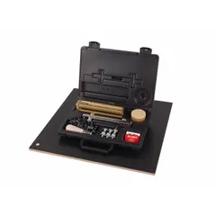 Extension-style gasket cutter set in Imperial measurement. Cuts gaskets from 1/4 in to 61 in diameter. Includes one long center pin. Suitable for cutting brass, chrome, plastic, and steel materials.