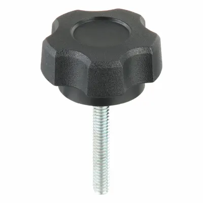 INNOVATIVE COMPONENTS 5-Arm Knob with Threaded Stud - 5-Arm Knobs with Threaded Stud